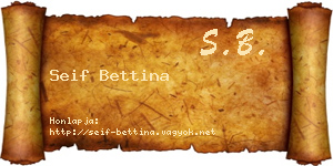Seif Bettina névjegykártya